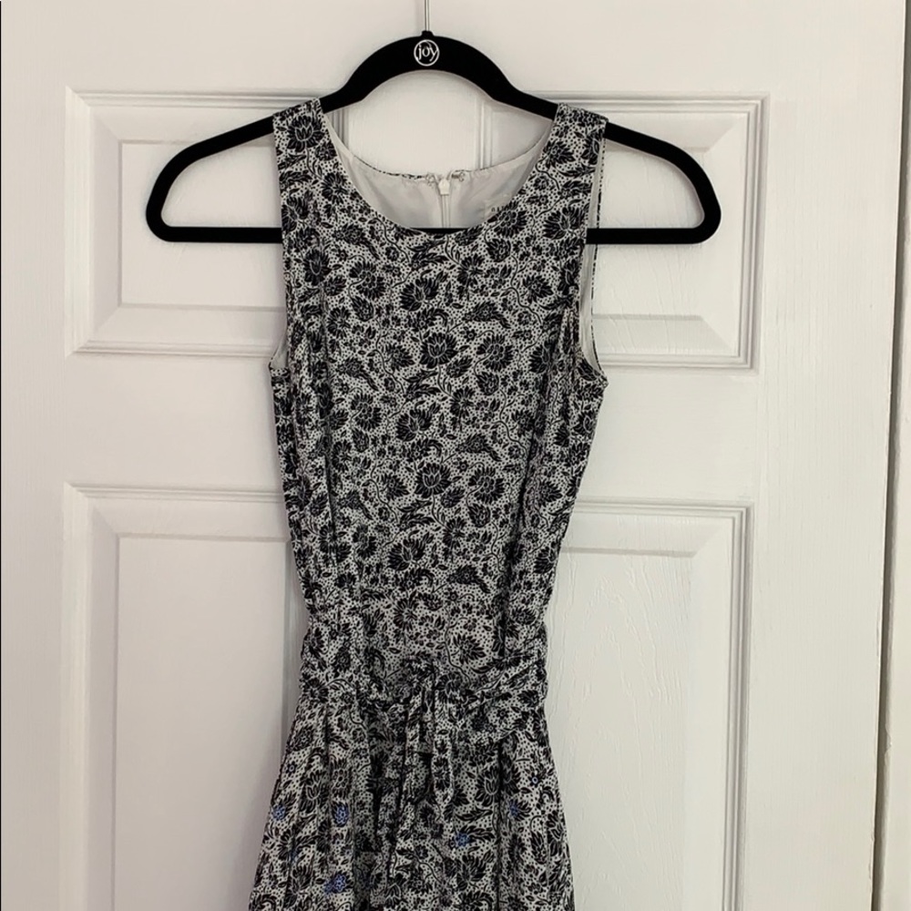 Gap Floral Dress With Waist Tie and Zip